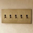 The Brass 4-Way Toggle Switch (1 to 5 Gang)