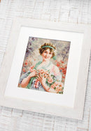 The Girl with Roses B553L Counted Cross-Stitch Kit