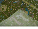 The Green Jungle Life Teal and Peach Peacock Bird Hand Knotted 8x10 Wool Area Rug