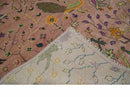 The Jungle Life Peacock on tree Rug Hand Knotted Multi Size Peach Wool Rug