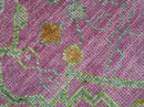 The Plants and Roots Pink and Green Hand Knotted Traditional Custom Made Wool Rug