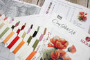 The Poppy Flowers B7024L Counted Cross-Stitch Kit
