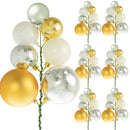 The Shiny Gold, Silver and White Ball Cluster