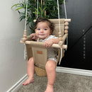 Indoor High Back Baby Swing-Khaki