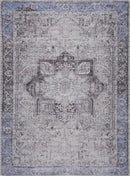 Rosman Blue&Beige - Promo Washable Area Rug - Clearance