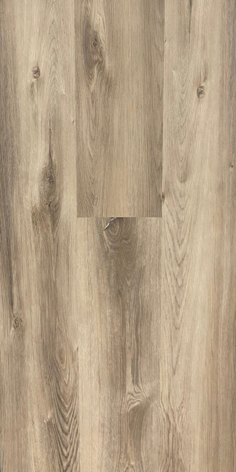 SPC Vinyl Rigid Core 9" Width 48" RL, 5mm with attached cushion, Greystone Oak Floors - Livfloors Collection plank view