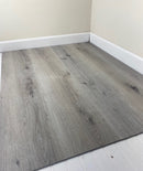 SPC Vinyl Rigid Core 9" Width 48" RL, 6.5mm with attached cushion, Highland Grey Floors - Livfloors Collection plank view side