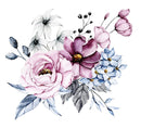 Contemporary Pink and Purple Flowers Wallpaper Fashionable