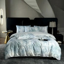 Tie dye blue & white cotton bedding set bedroom duvet cover