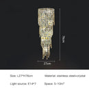 Tiered cascading crystal wall light living room luxury sconce