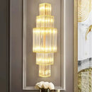 Tiered golden decorbites clear glass wall lamp dining room sconce