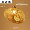 Tiered golden lattice decorbites bamboo chandelier dining room light