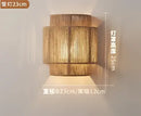Tiered rattan hemp rope wall lamp for bedroom and living room