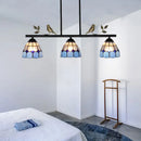 Tiffany blue & purple bird pendant light fixture – kitchen island