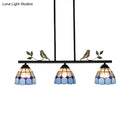 Tiffany blue & purple bird pendant light fixture – kitchen island
