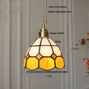 Tiffany green & cream stained glass led pendant lamp dining room