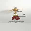 Tiffany green fish scale glass led ceiling lights living room