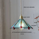 Tiffany stained glass copper led pendant lamp dining room hanging light