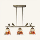 Tiffany sunflower black antique brass island pendant dining room light