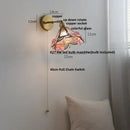 Tiffany tulip colorful square glass wall lights bedroom sconce