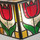 Tiffany tulip colorful square glass wall lights bedroom sconce