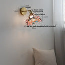 Tiffany tulip colorful square glass wall lights bedroom sconce