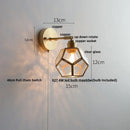 Tiffany tulip colorful square glass wall lights bedroom sconce