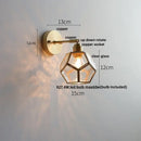 Tiffany tulip colorful square glass wall lights bedroom sconce