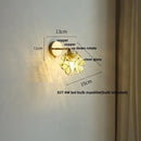 Tiffany tulip colorful square glass wall lights bedroom sconce