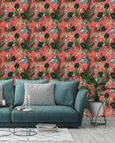 Tiger in the Tropical Jungle Wallpaper