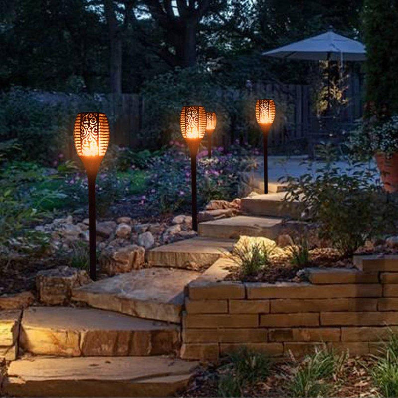 SolaFlame® | 96LED Flickering Flame Outdoor Solar Light | Dusk to Dawn | 2-Pack