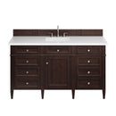 James Martin Brittany 60" Single Bathroom Vanity, Burnished Mahogany