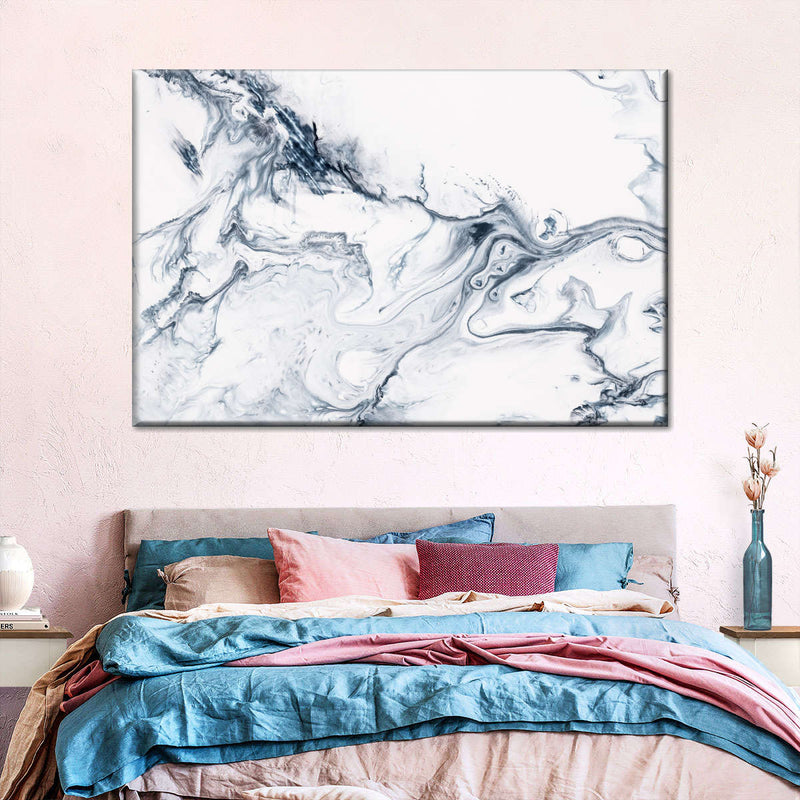 Grey And White Abstract Wall Art