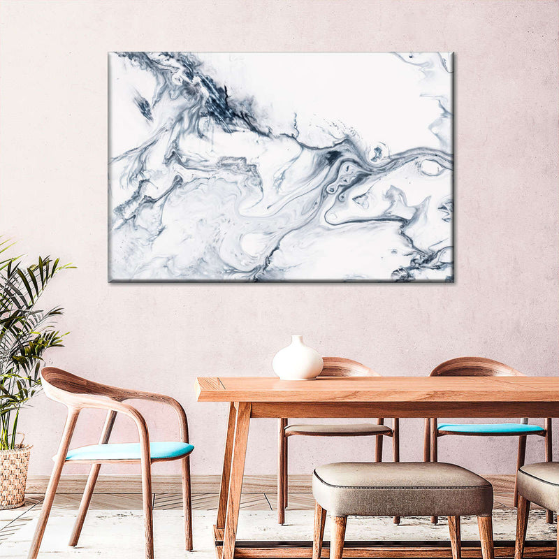 Grey And White Abstract Wall Art