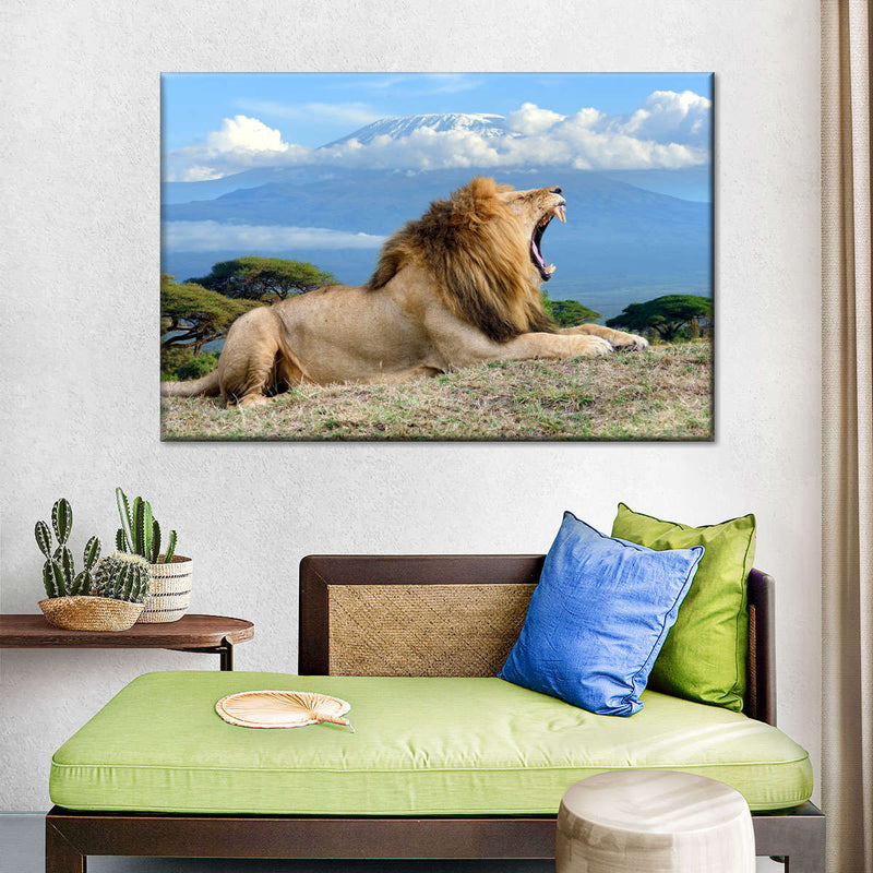 Roaring Safari Lion Wall Art