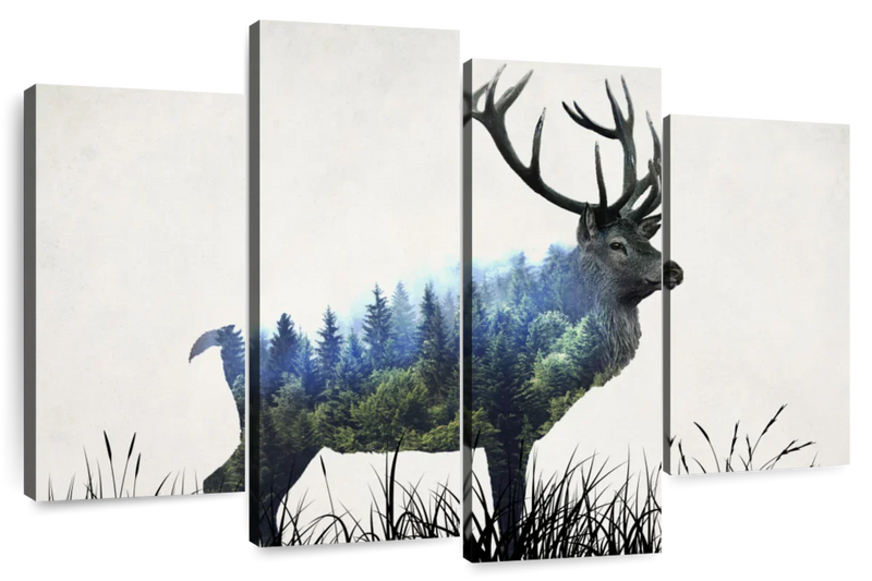 Abstract Forest Buck Wall Art