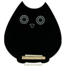 Set of 2 Owl Shaped Chalkboards Wooden Hanging Blackboard Signs for Kitchen Decor or Events