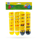 Set of 24 Facial Expressions Eggs + 1 Gold, 1 Black, 1 White & 1 Yellow Plastic Easter Eggs