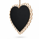 Heart Shaped Chalkboard Wall Sign Wooden Hanging Erasable Blackboard for Decor and Display 6 Inch Wide