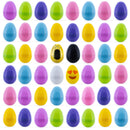 Set of 48 Plastic Easter Eggs in Pastel, Gold, White, and Black 2.25 Inches