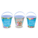 Set of 3 Decorative Tin Easter Buckets 6.7 Inches Tall
