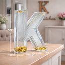 Letter K Glitter-Filled Acrylic Snow Globe