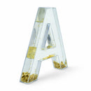Letter A Glitter-Filled Acrylic Snow Globe