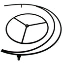 Double Curve Crescent Black Metal Ornament Display Stand 9.25 Inches