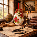 Double Curve Crescent Black Metal Ornament Display Stand 9.25 Inches
