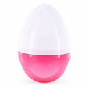Large Bunny Giant Jumbo Size White and Pink Plastic Easter Egg 10 Inches
