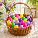 Set of 24 Mini Multicolored Plastic Easter Eggs 1.75 Inches