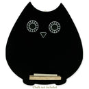 Set of 2 Owl Shaped Chalkboards Wooden Hanging Blackboard Signs for Kitchen Decor or Events