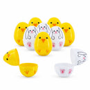 Set of 10 Fillable Plastic Easter Eggs - Bunny Chick Hunt Supply 2.25 Inches