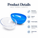 Large Fillable Clear Top Blue Bottom Plastic Easter Egg 5.1 Inches